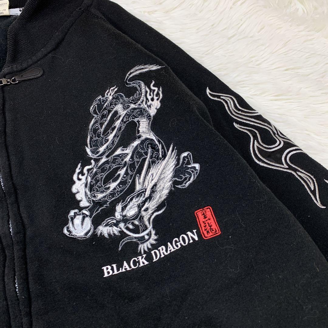 DOG TOWN ドッグタウン スカジャン 黒龍 刺繍 ブラック XL