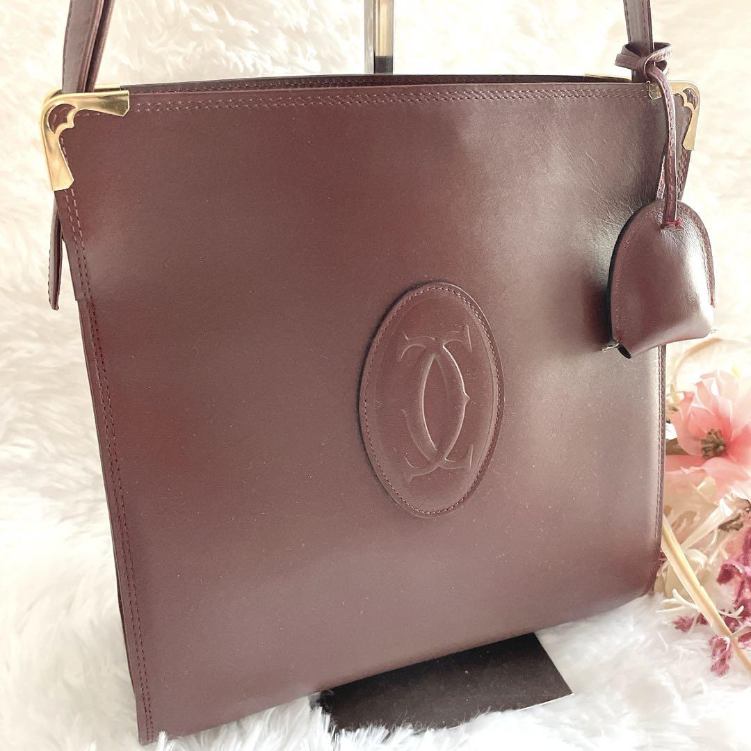 美品⭐︎ Cartier マストライン がま口 ボルドー ショルダーバッグ