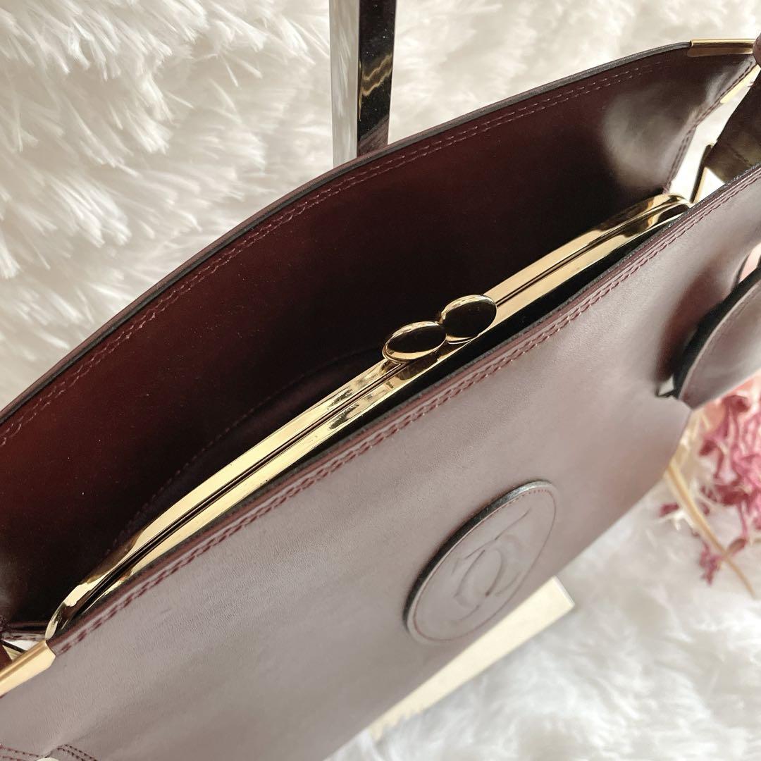 美品⭐︎ Cartier マストライン がま口 ボルドー ショルダーバッグ
