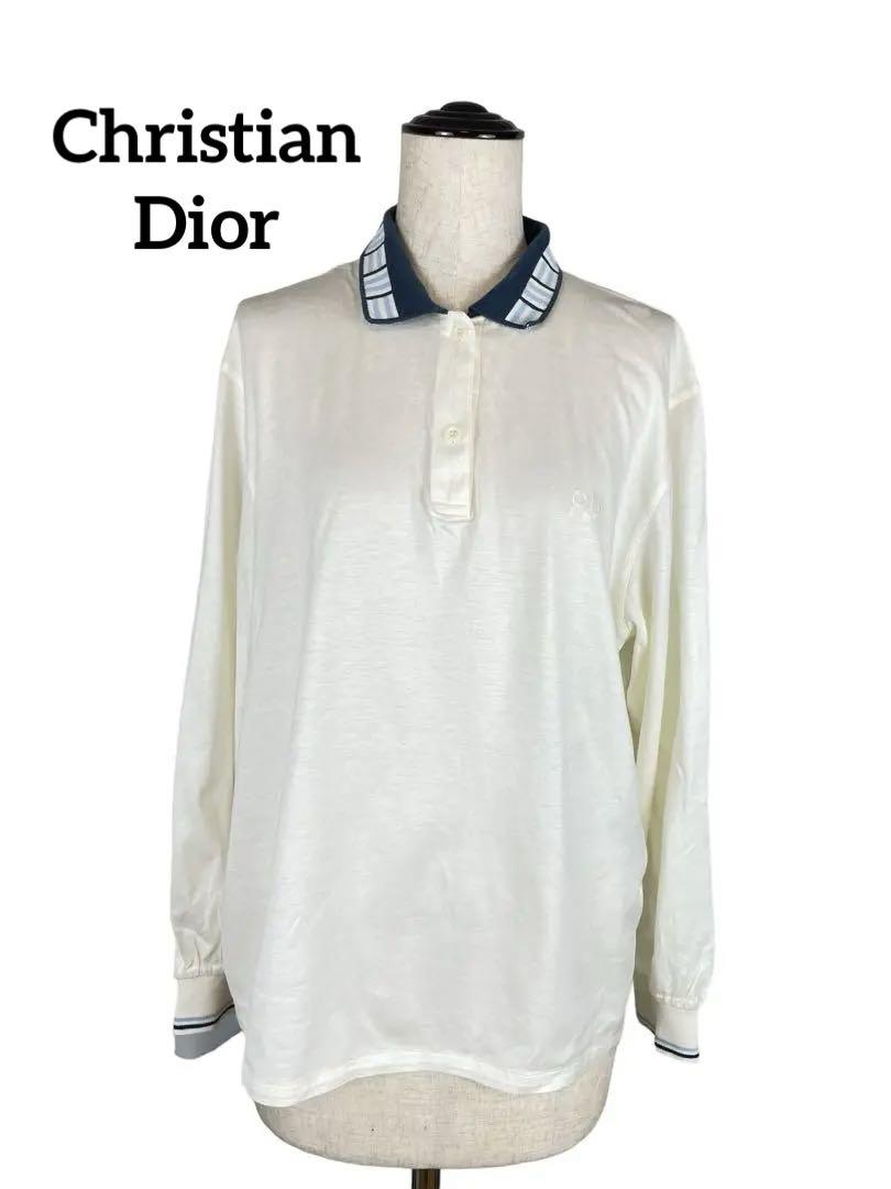 【Christian Dior 】トップス 綿 100% 刺繍ロゴ レディースL