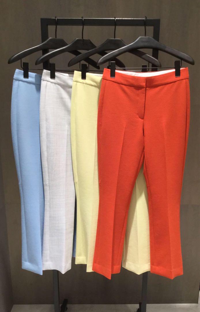 theory センタープレスフレアパンツ