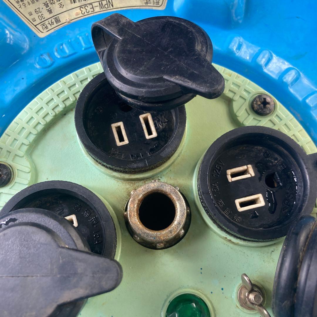 日動工業 30mドラムコード NPW-E33 防雨型 電工ドラム2台セットやや傷や汚れあり HRDEVELOPMENT_JP