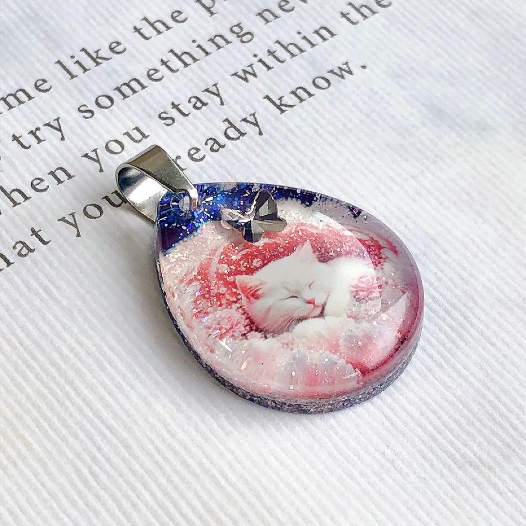 No.1996 レジン ペンダントトップ 猫 ねこ ネコ ワンコイン ️ NEXPOTALLINN_EU