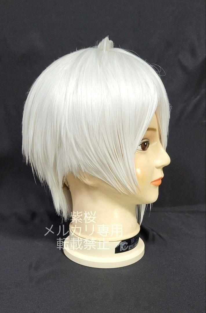 【新品/即日発送】刀剣乱舞 三日月宗近 風 白 ウィッグ セット済 コスプレ