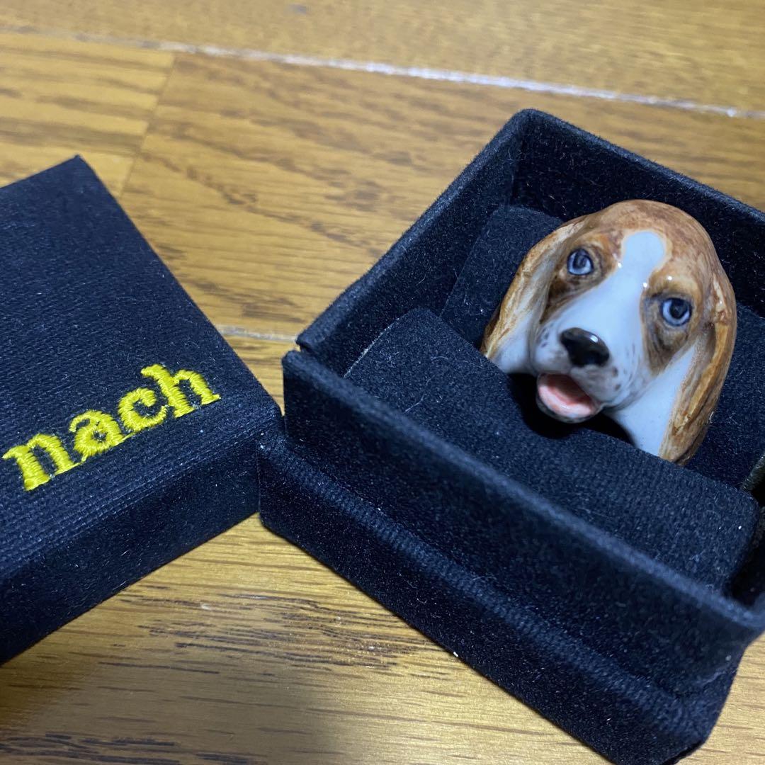 Nach Bijoux 指輪 磁器　バセットハウンド　犬　未使用