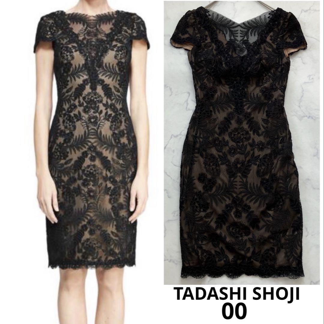 タダシショージ　ワンピース　ドレス　レース　刺繍　黒　ブラック　ピンク　サイズ4 すべて表示｜TADASHI SHOJI（タダシ ショージ）公式オンライン