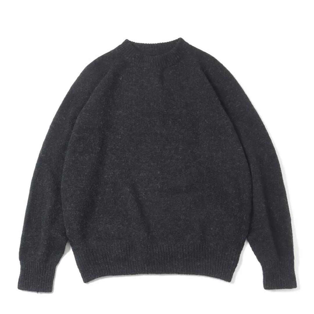 トップス crepuscule WG Crew Neck P/O BLACK