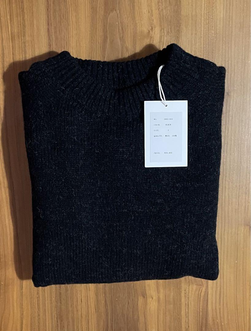 トップス crepuscule WG Crew Neck P/O BLACK