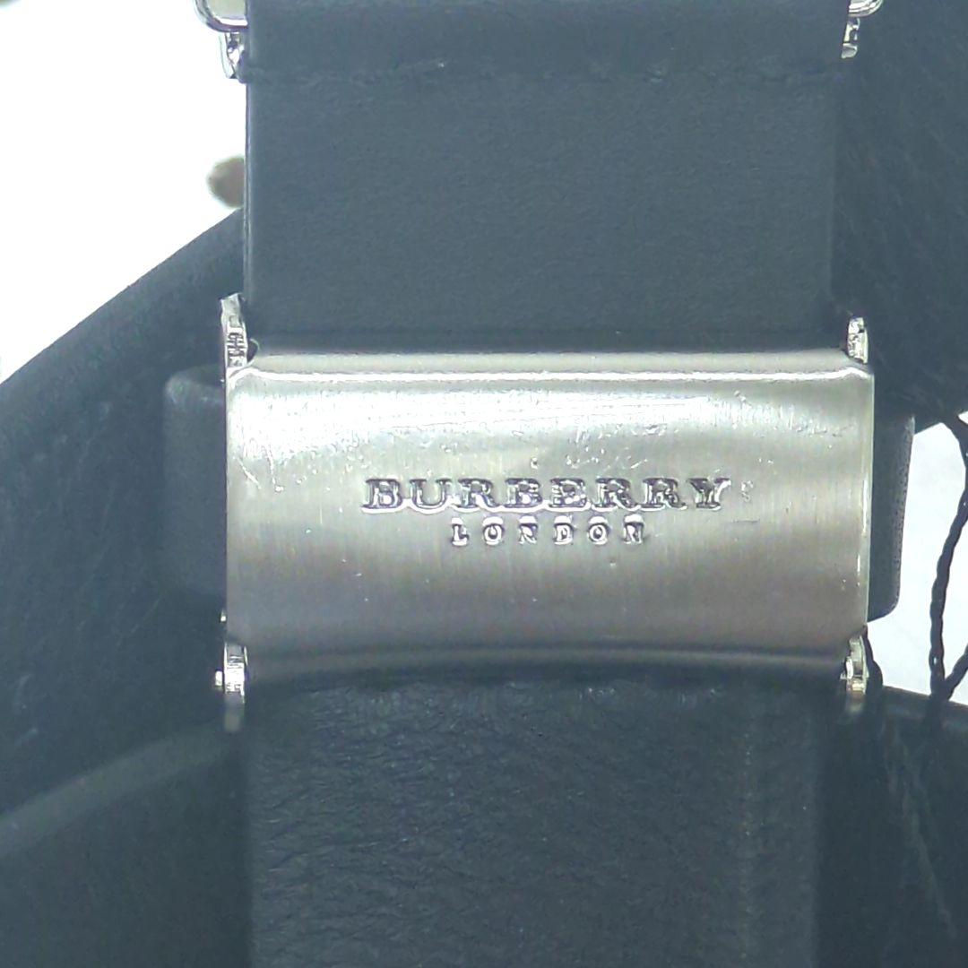 BURBERRY バーバリー　レザー　ベルト　ハンドメイド　ブラック　牛革