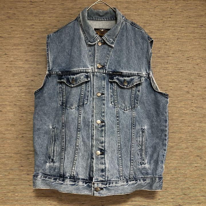 品質のいい サイズL ブルー ペイント オーバーオール Harley-Davidson 美品 - オーバーオール
