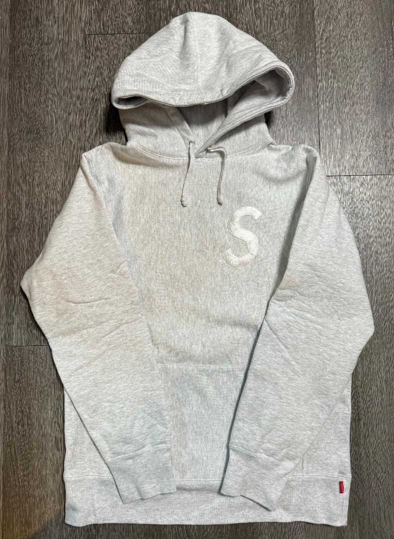 Supreme S Logo Hooded Sweatshirt Grey M