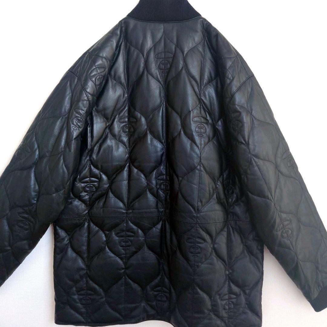 【nmzmi】古着 A BATHING APE 初期 レザーキルティング