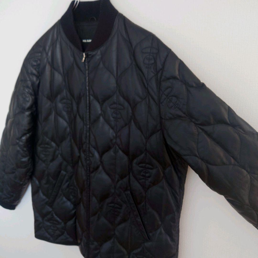 【nmzmi】古着 A BATHING APE 初期 レザーキルティング