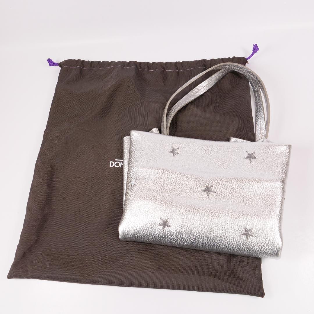 極美品✨ヌールドナテラルッキ トートバッグ ハンドバッグ オールレザー シルバー