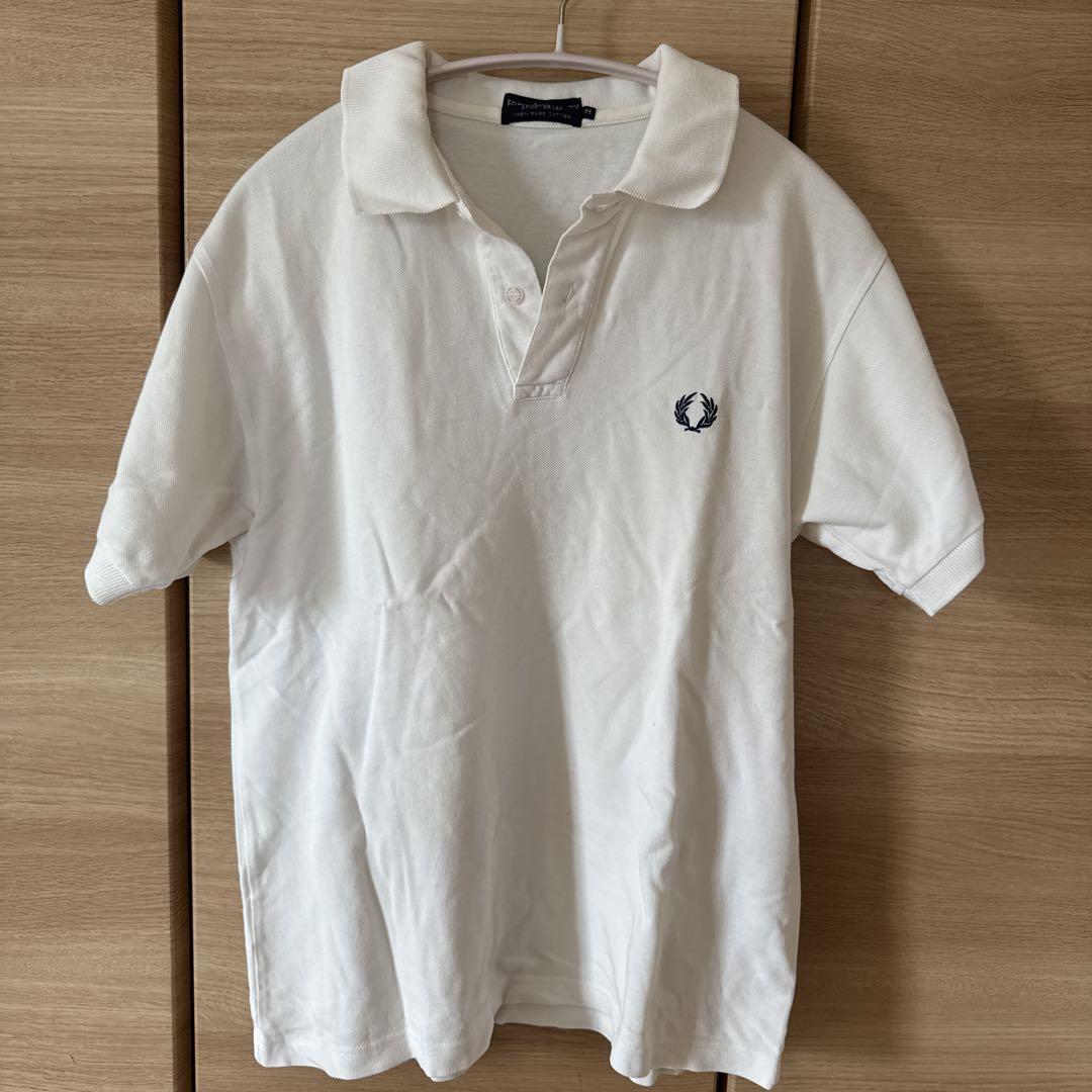 FRED PERRY ホワイト ポロシャツ Mサイズ - メルカリ