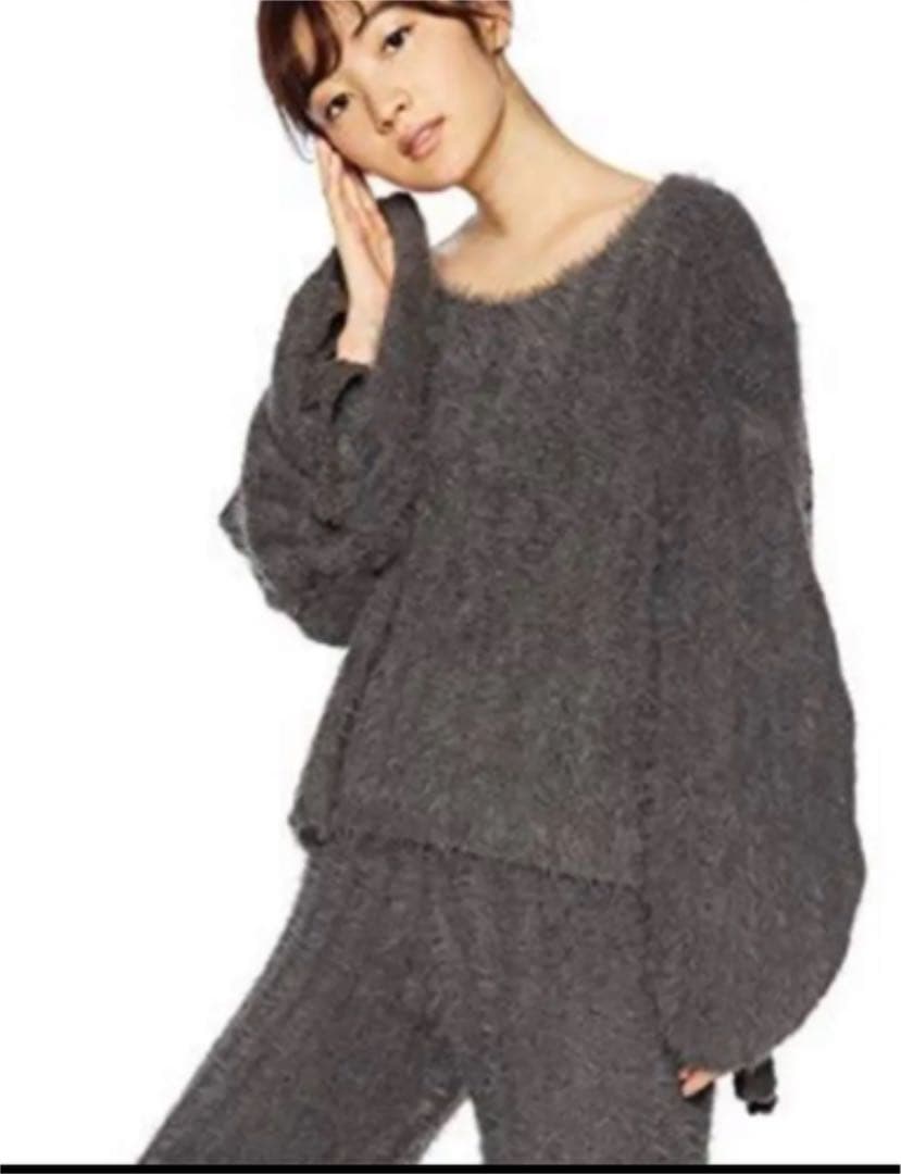 ジェラートピケ ❤️フェザーリブプルオーバー上下セット❤️グレー