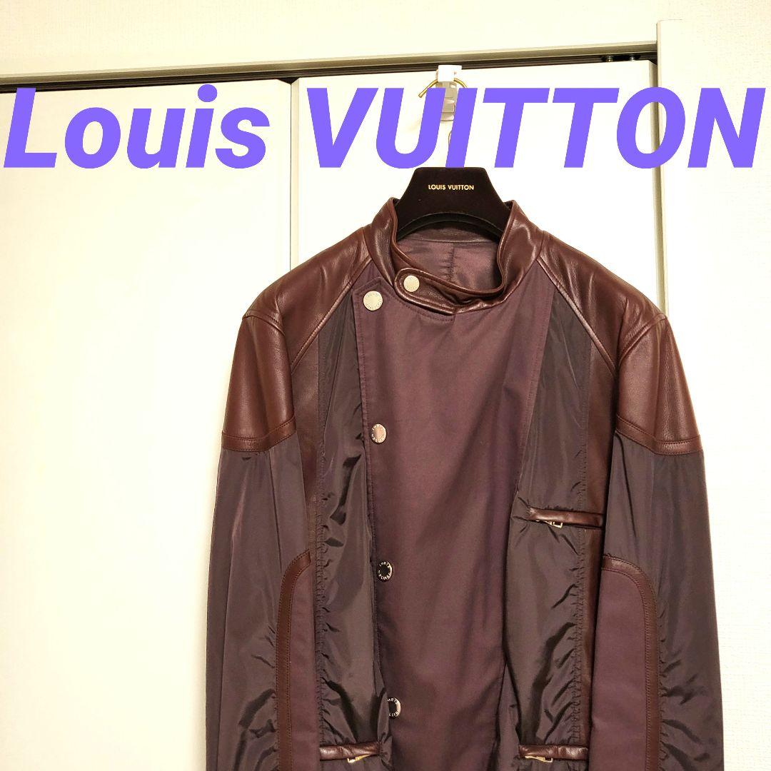 【Louis VUITTON】 再構築ライダースブルゾン サイズ大きめSからM