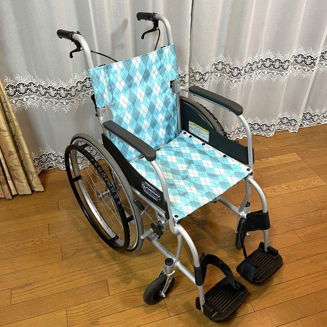 ♿️良品 人気の最新モデル 超軽量コンパクト ノーパンクタイヤ 自走式 車椅子