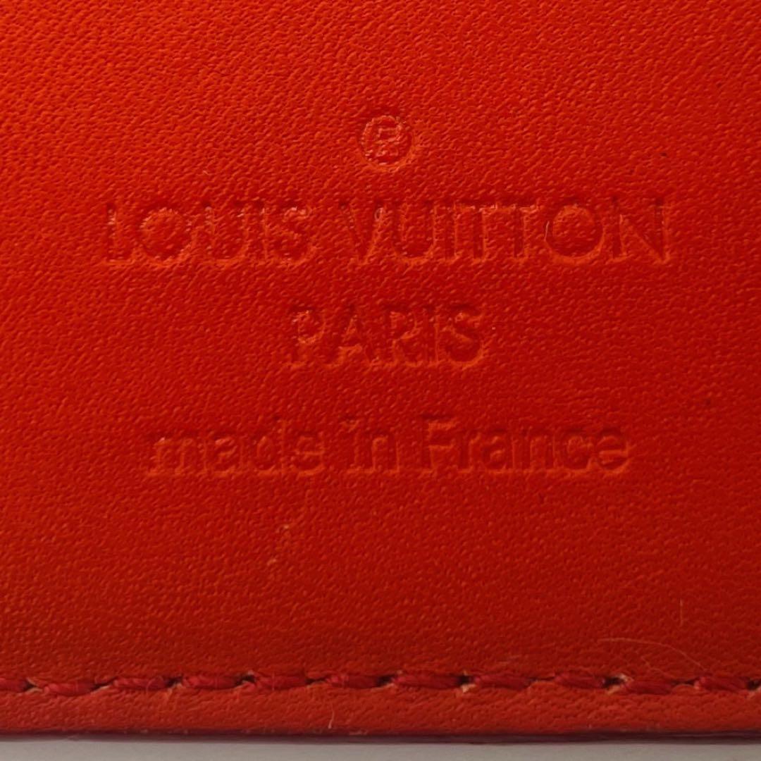 【希少色】美品✨ LOUIS VUITTON ダミエ 長財布 二つ折り オレンジ 画像16