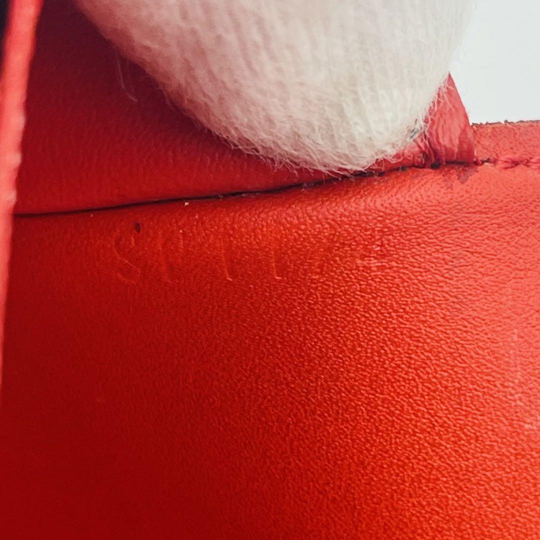 【希少色】美品✨ LOUIS VUITTON ダミエ 長財布 二つ折り オレンジ 画像17