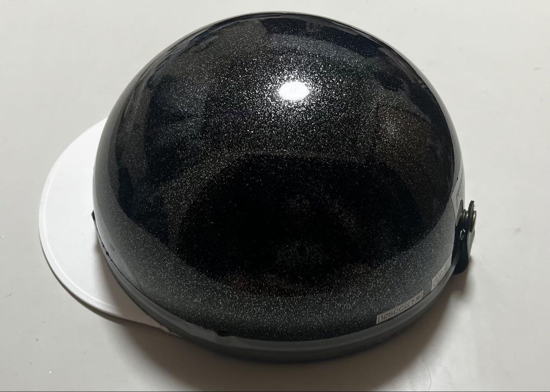 半帽ヘルメット HS-501 黒 グリッター仕上げ