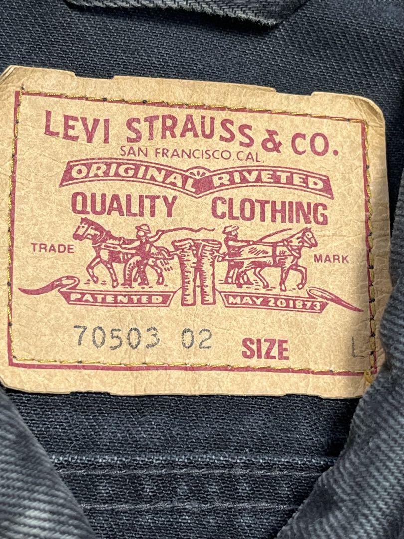 LEVI'S 70503-0285 ブラックデニムジャケット Gジャン 画像6