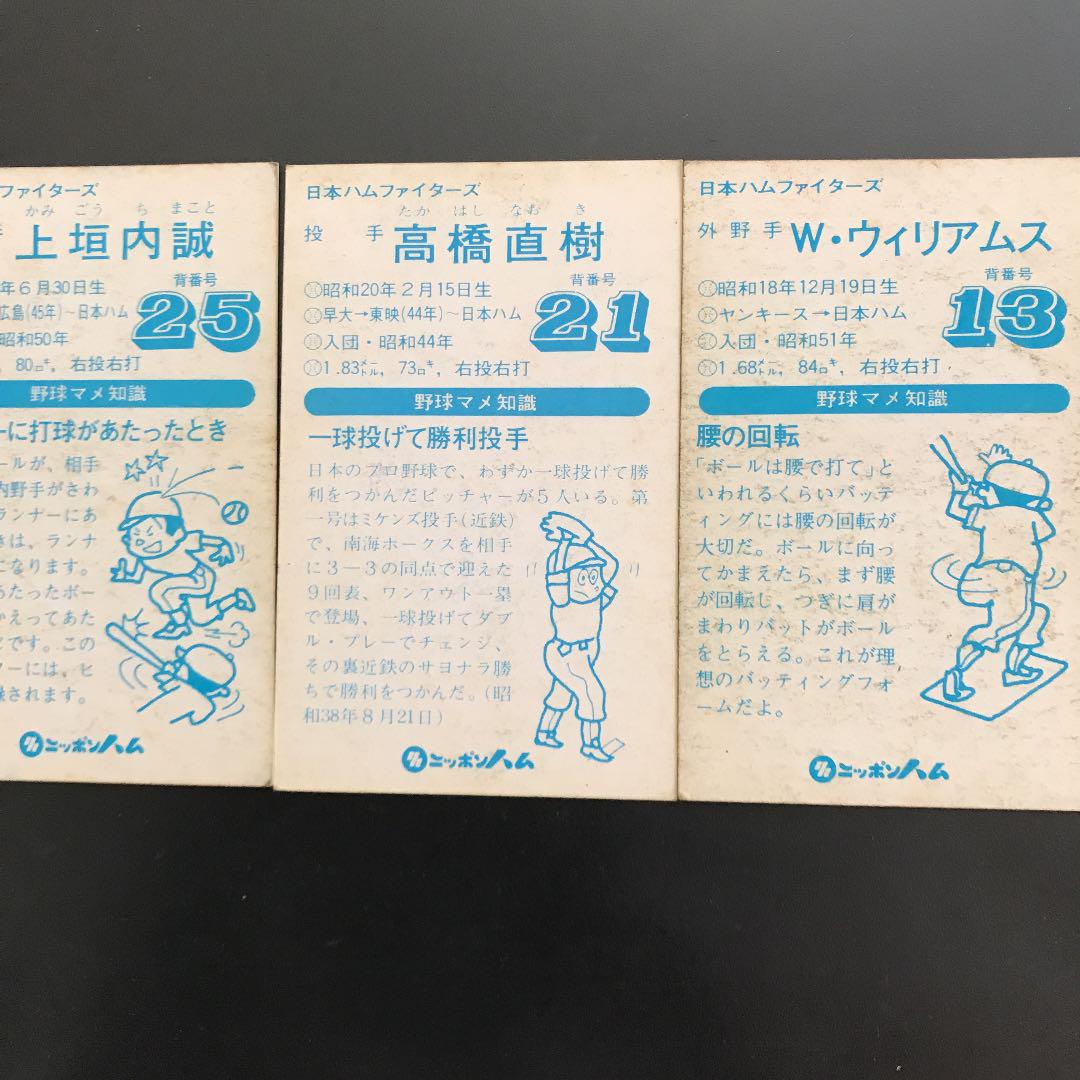 ホームランソーセージ野球カード 日本ハム
