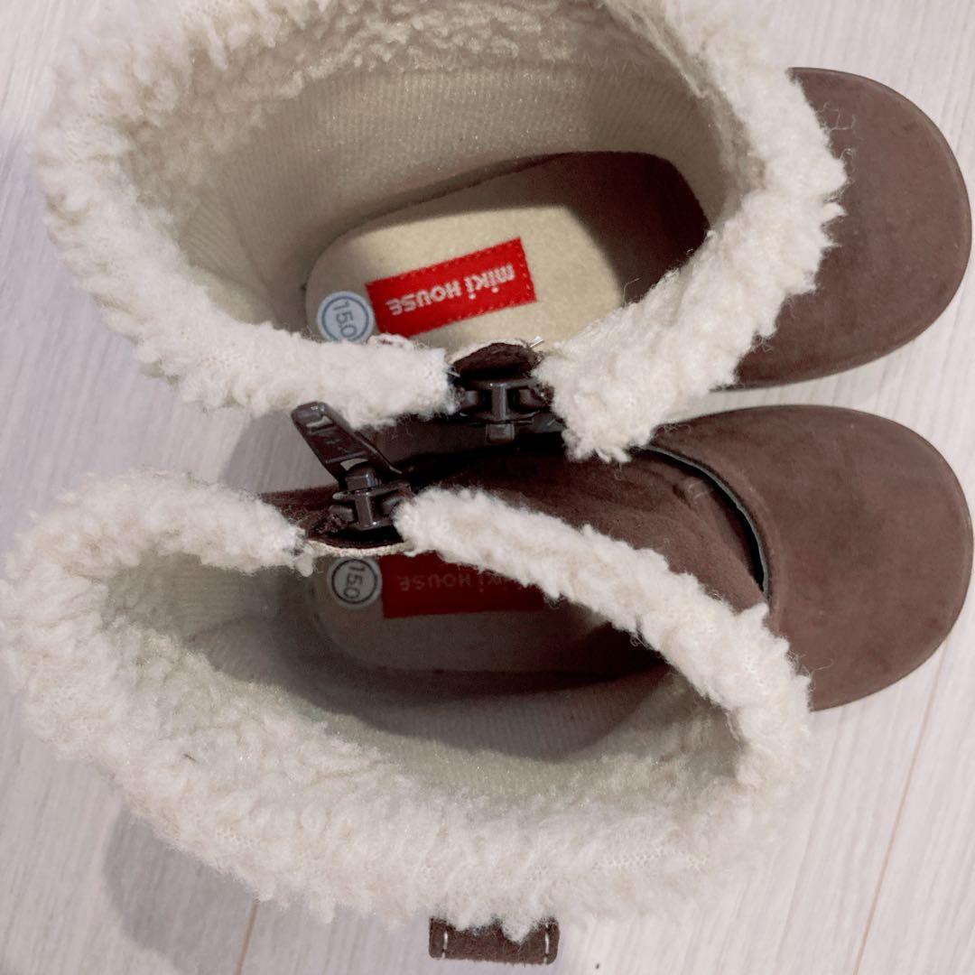 ミキハウス　ブーツ　茶色　女の子　15cm mikihouse（ブーツ）のフリマアイテム一覧