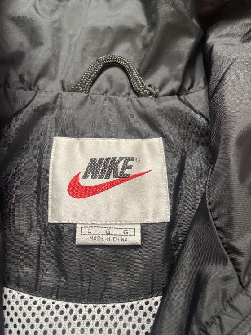 90s NIKE ナイキ デカロゴ ナイロンジャケット ボックス 銀タグ