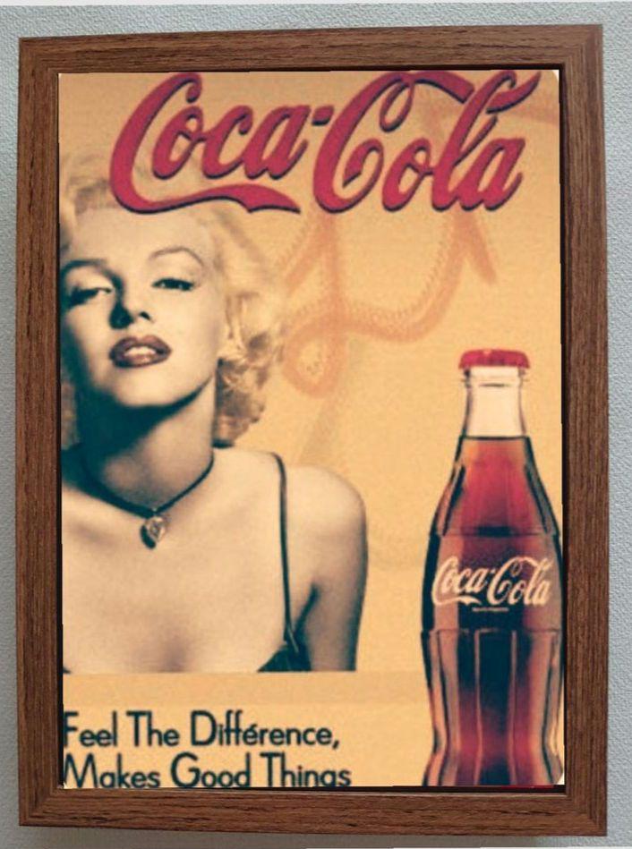 Coca-Cola ヴィンテージ広告フレーム付き コカコーラマリリン・モンロー Coca-Cola ヴィンテージ広告フレーム付き コカコーラマリリン
