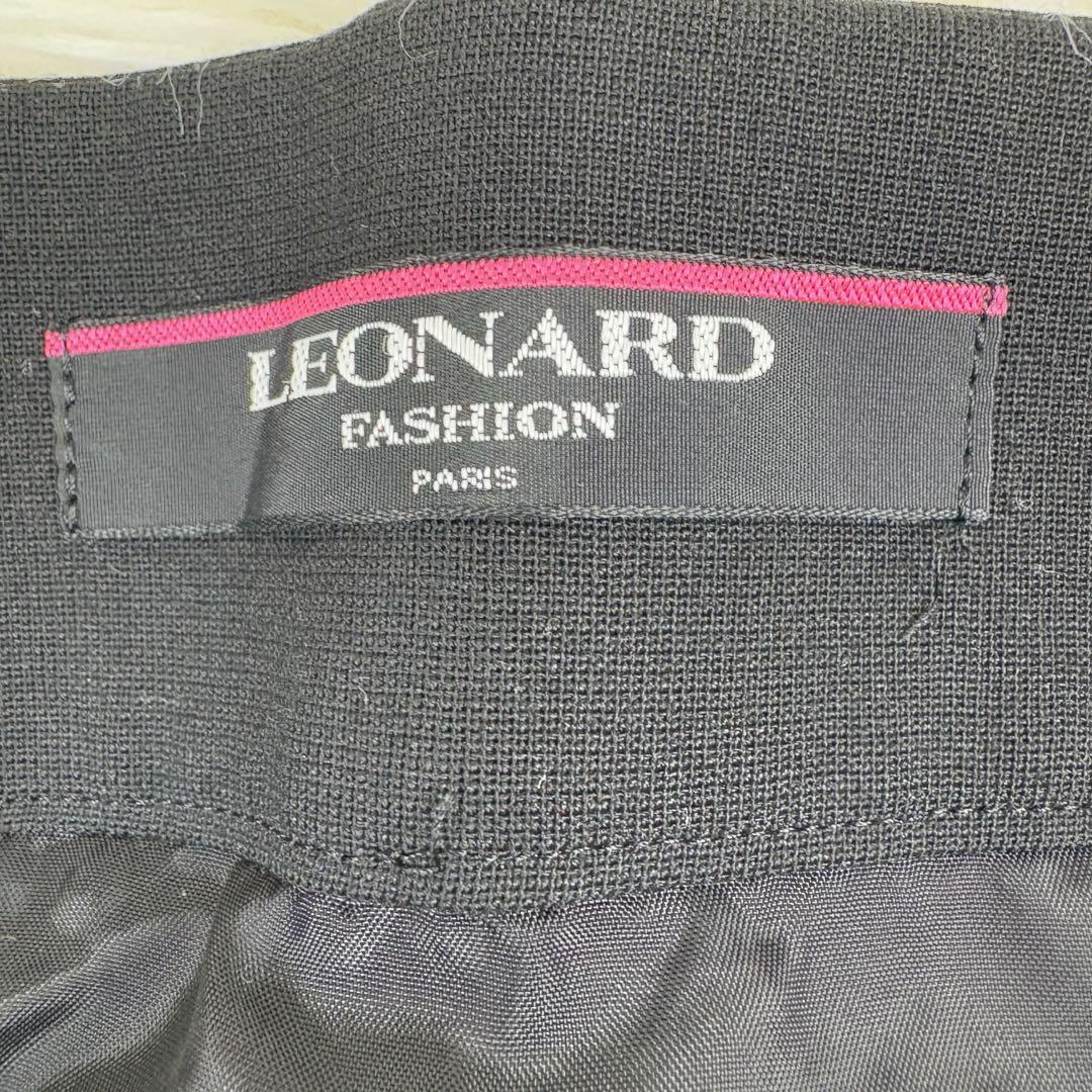 LEONARD レオナール　新品タグ付　スカート　黒　カシミヤ混　80-101 LEONARD レオナール 新品タグ付 スカート 黒 カシミヤ混 80-101
