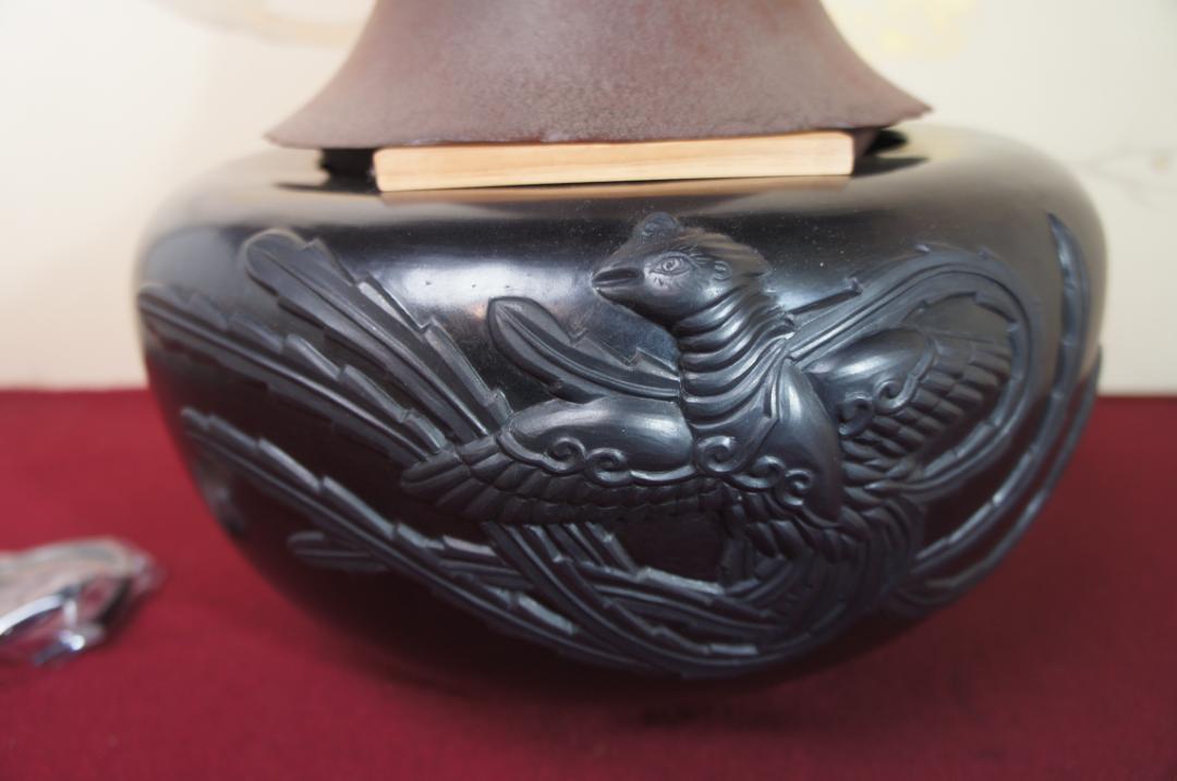 ☆国宝 経典 富士釜添え 長斎作 鳳凰彫眉風炉 五徳 共箱送料込み