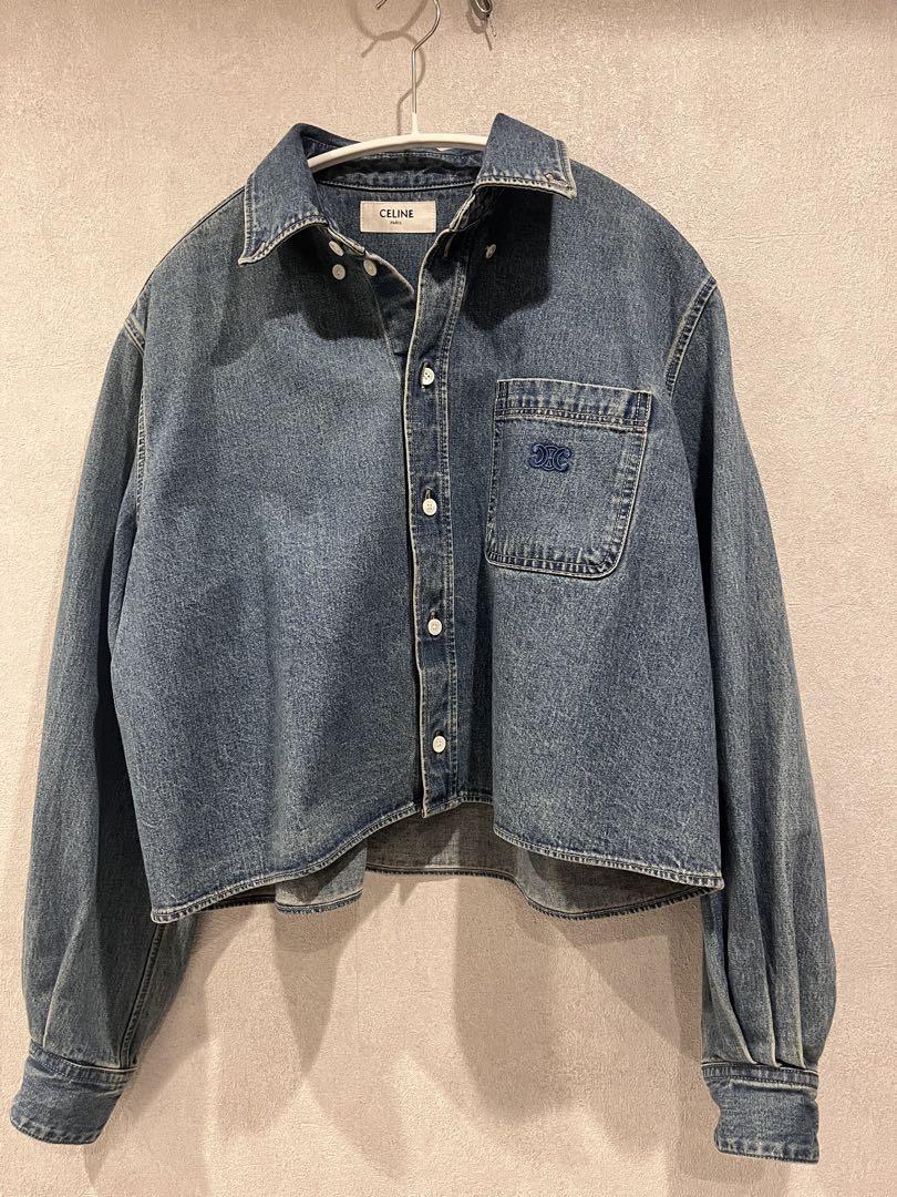 【即日発送】 セリーヌ クロップドデニムシャツ】 Mサイズ トップス