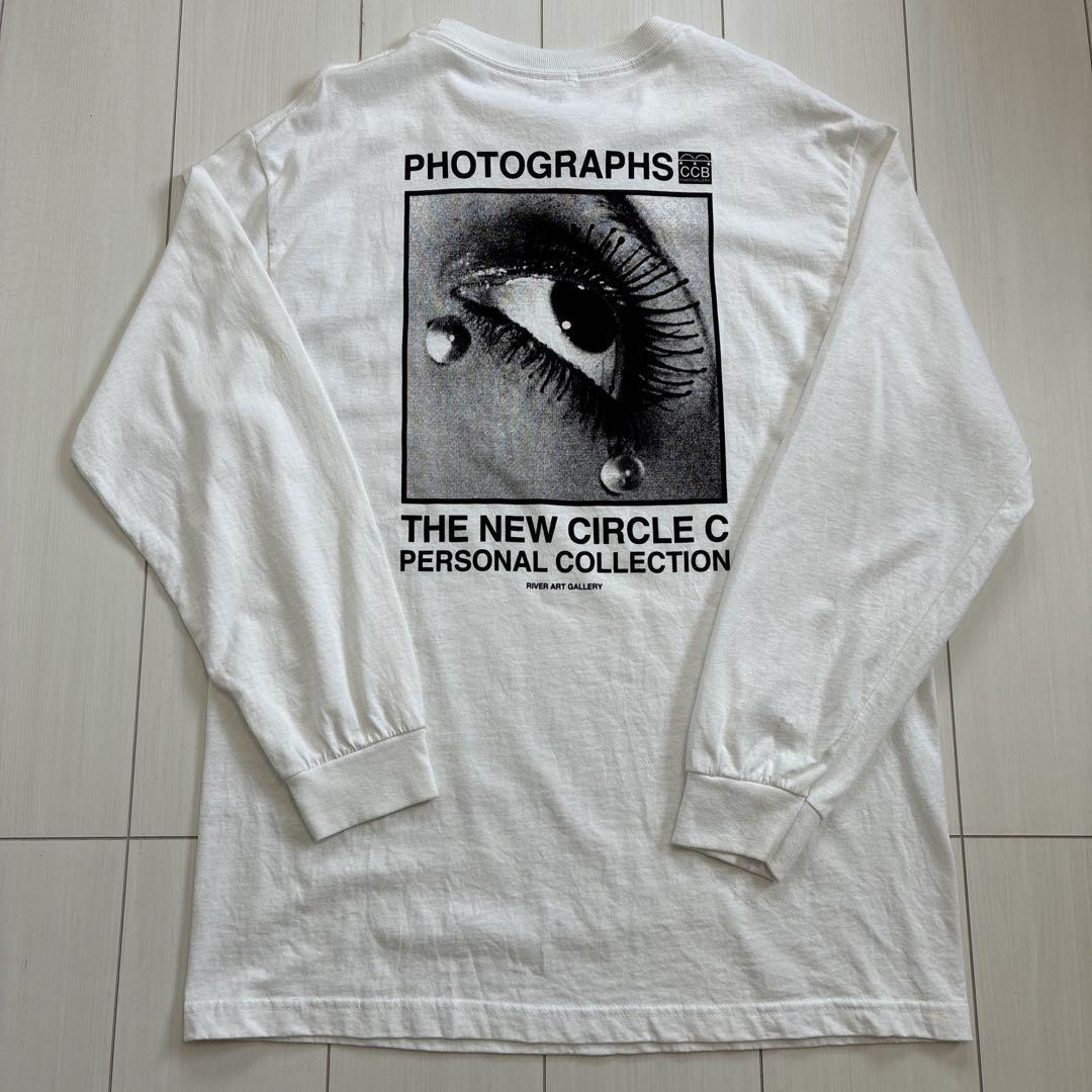 レギュラー古着！THE NEW CIRCLE C 長袖カットソー ロンTホワイト