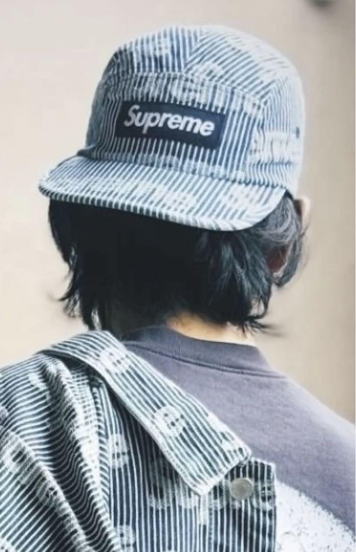 【Supreme】★送料・関税込★デニムキャンプキャップストライプ Supremeシュプリーム デニム キャンプ キャップ ストライプ