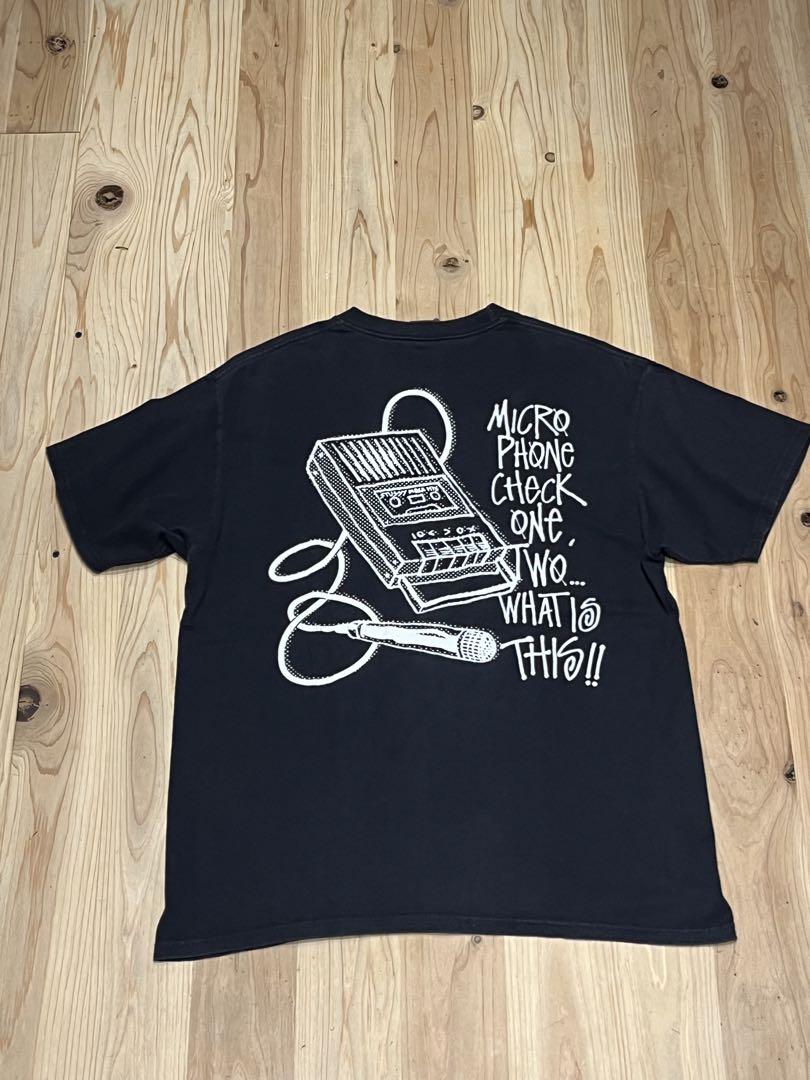 00s vintage Stussy マイク　ラジカセ　Tシャツ ブラック Lトップス