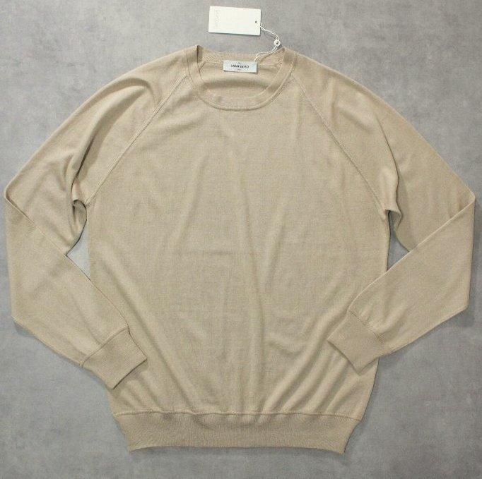 GRAN SASSO★新品グランサッソ スウェット風ウールニット ベージュ 50