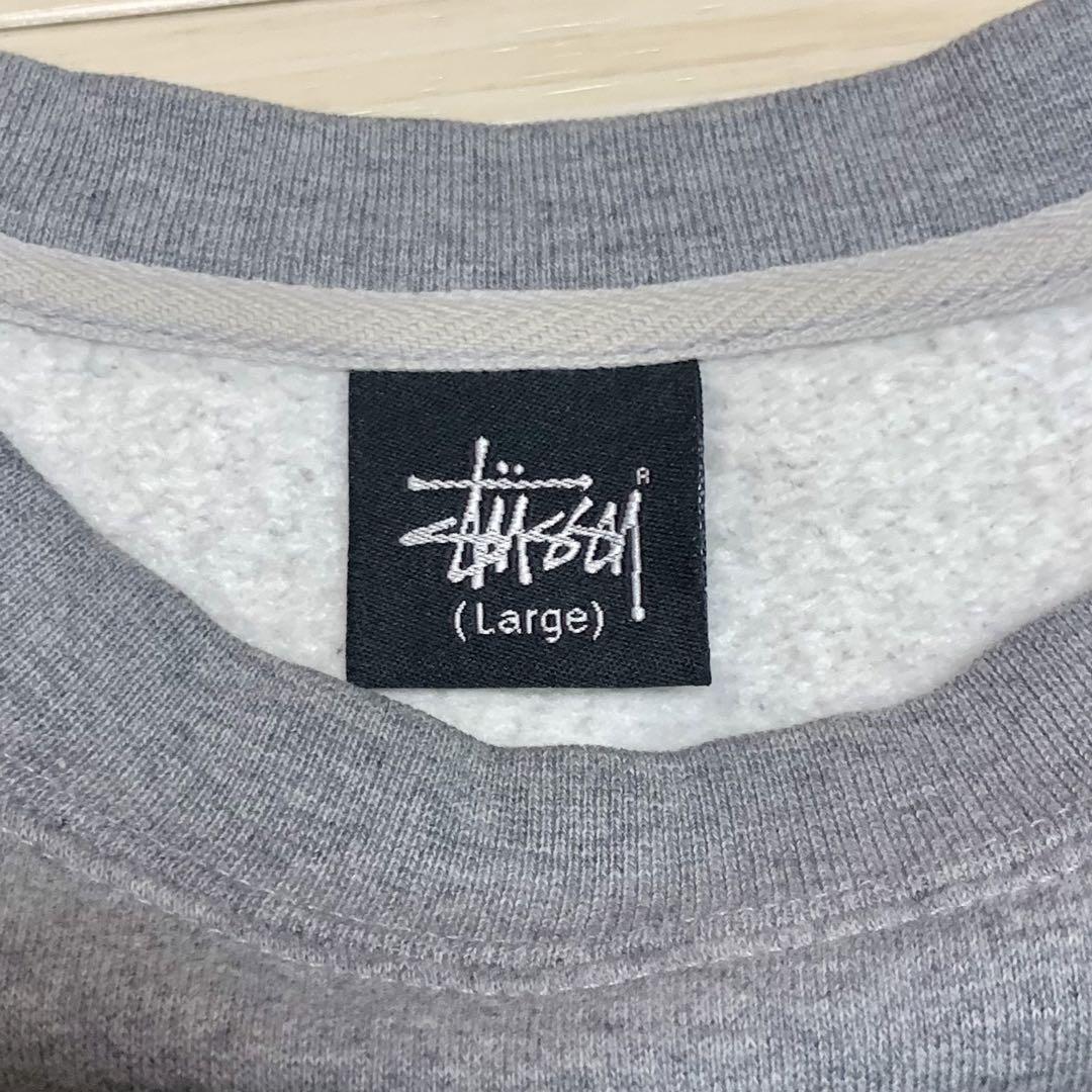 【美品】STUSSYスウェットトレーナー Lサイズ グレー