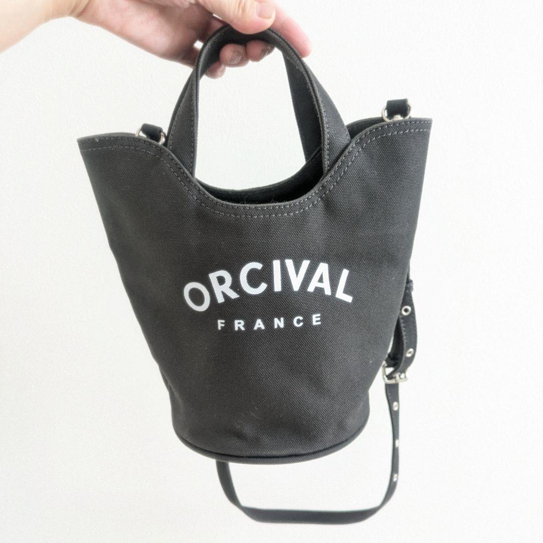 オーシバル ORCIVAL ライトキャンバス バケットバッグ チャコールグレー