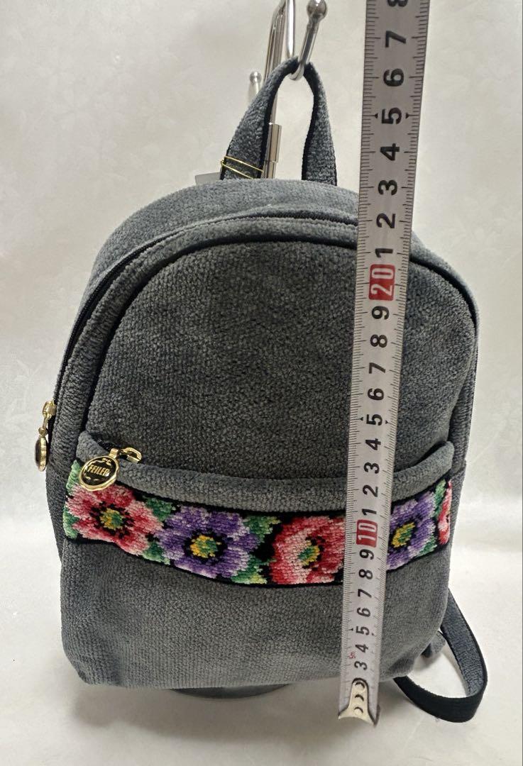 【新品】FEILER フェイラー　アネモネ　リュック　グレー　花柄　シェニール織