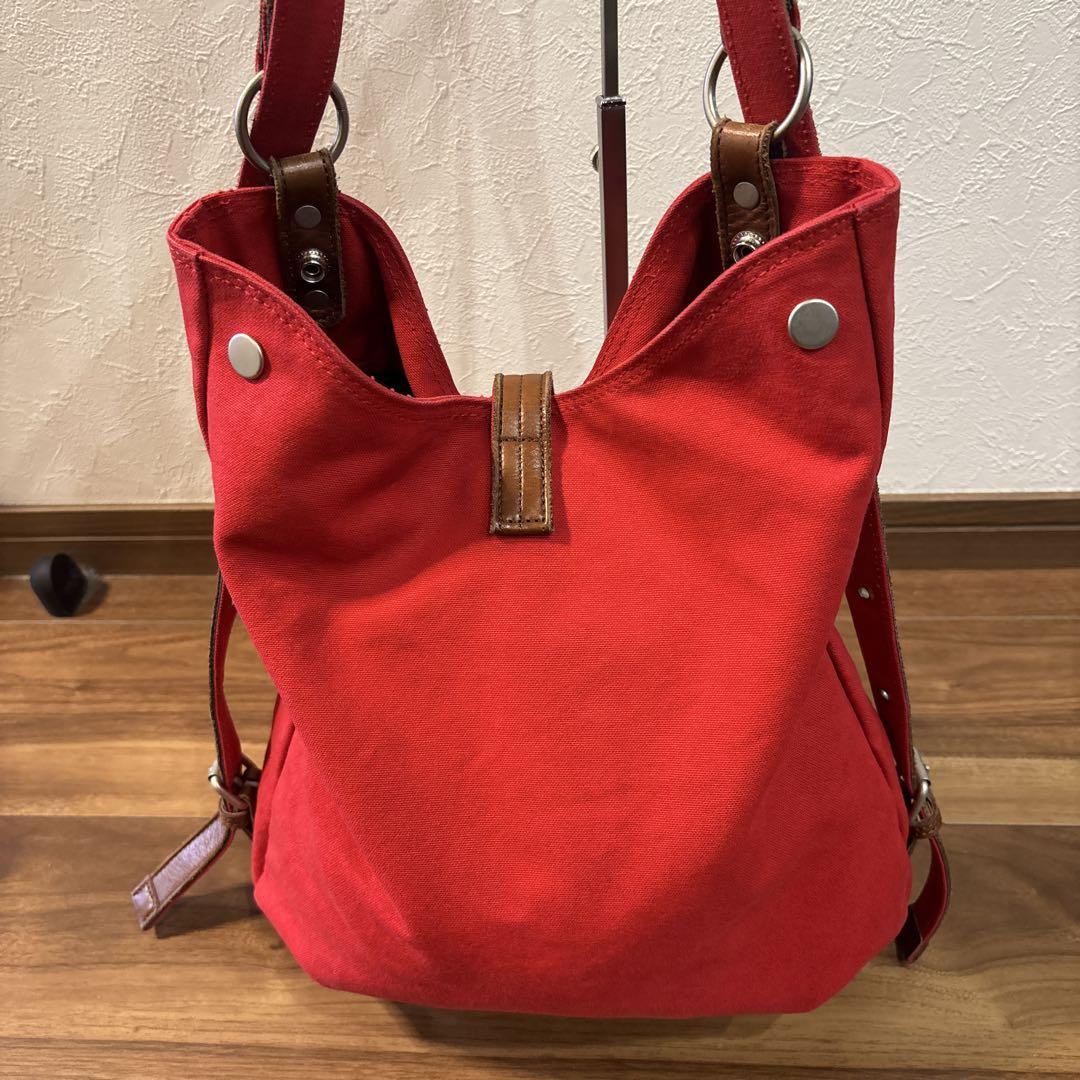 【美品】buggy port バギーポート キャンパス×レザー 2way バッグ