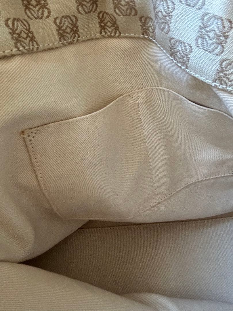 希少LOEWE リピートアナグラム トート 肩掛けバッグ キャンバス