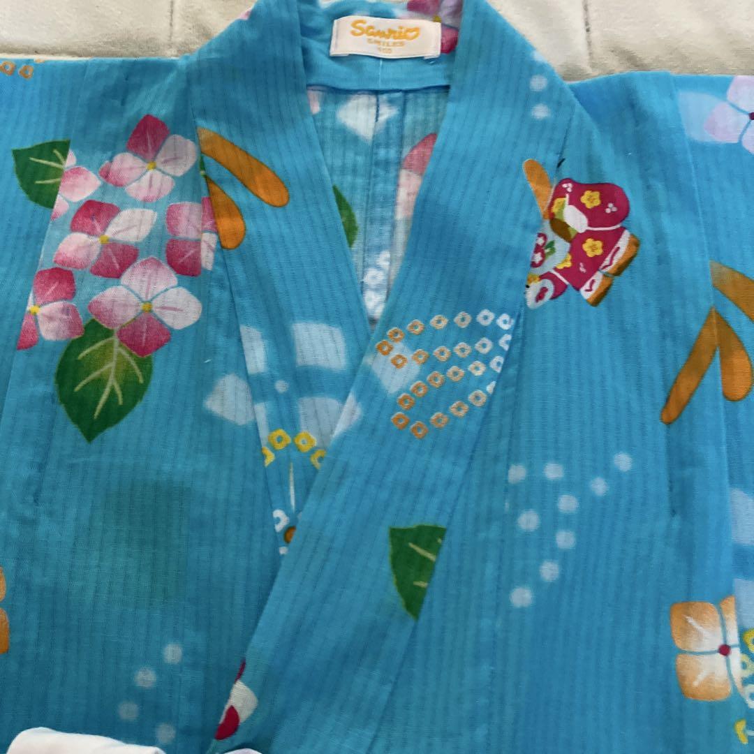 ハローキティ♡青♡浴衣♡未着用 ハローキティ♡青♡浴衣♡未着用