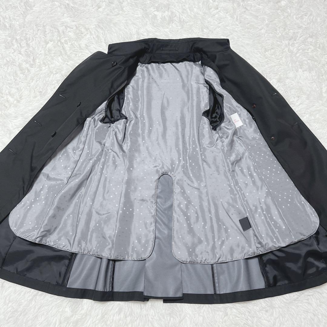極美品 エヌラインプレシャス トレンチコート 13号 ライナー付き  黒 撥水
