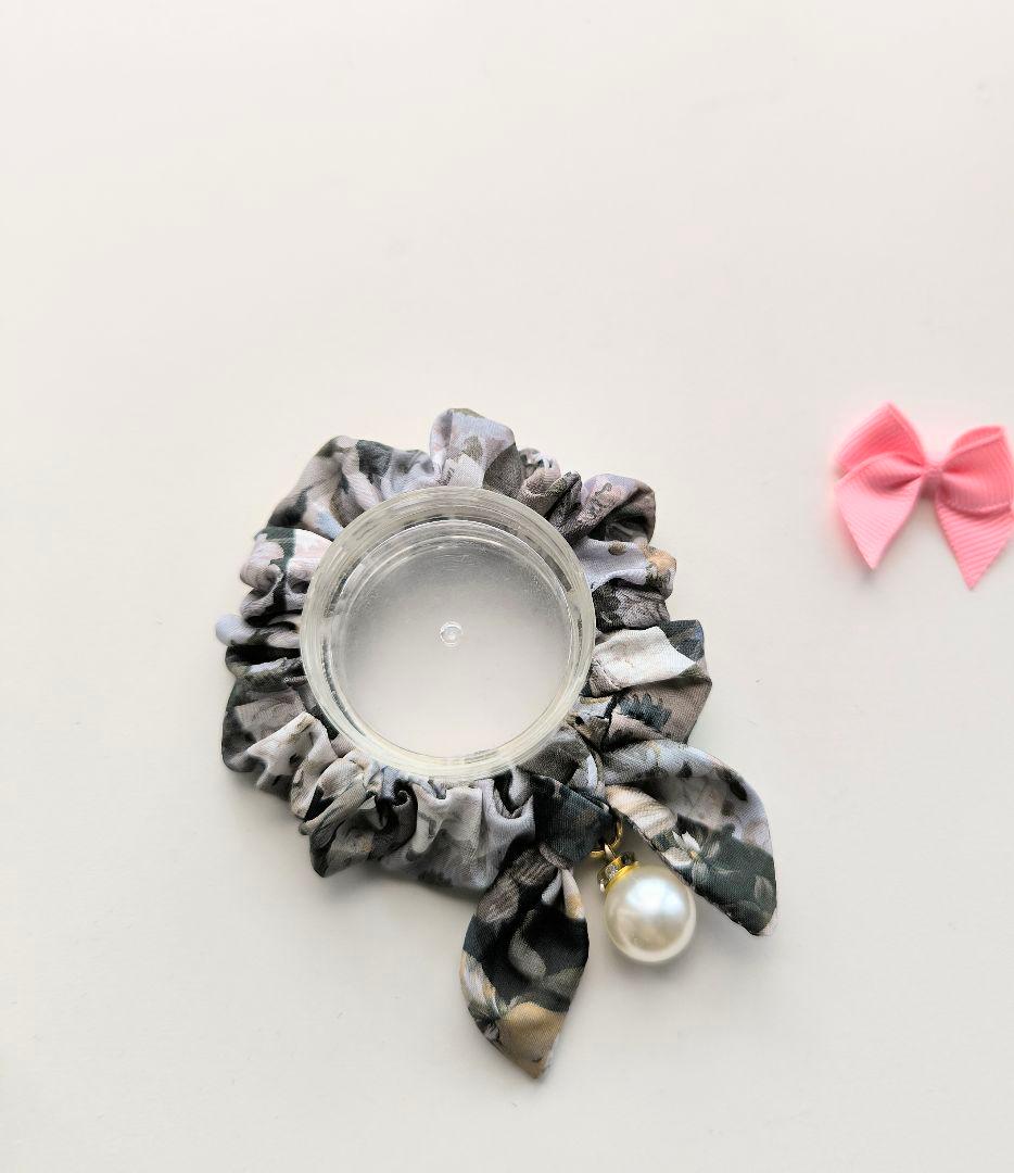 【リバティ】リボン付き.シュシュ