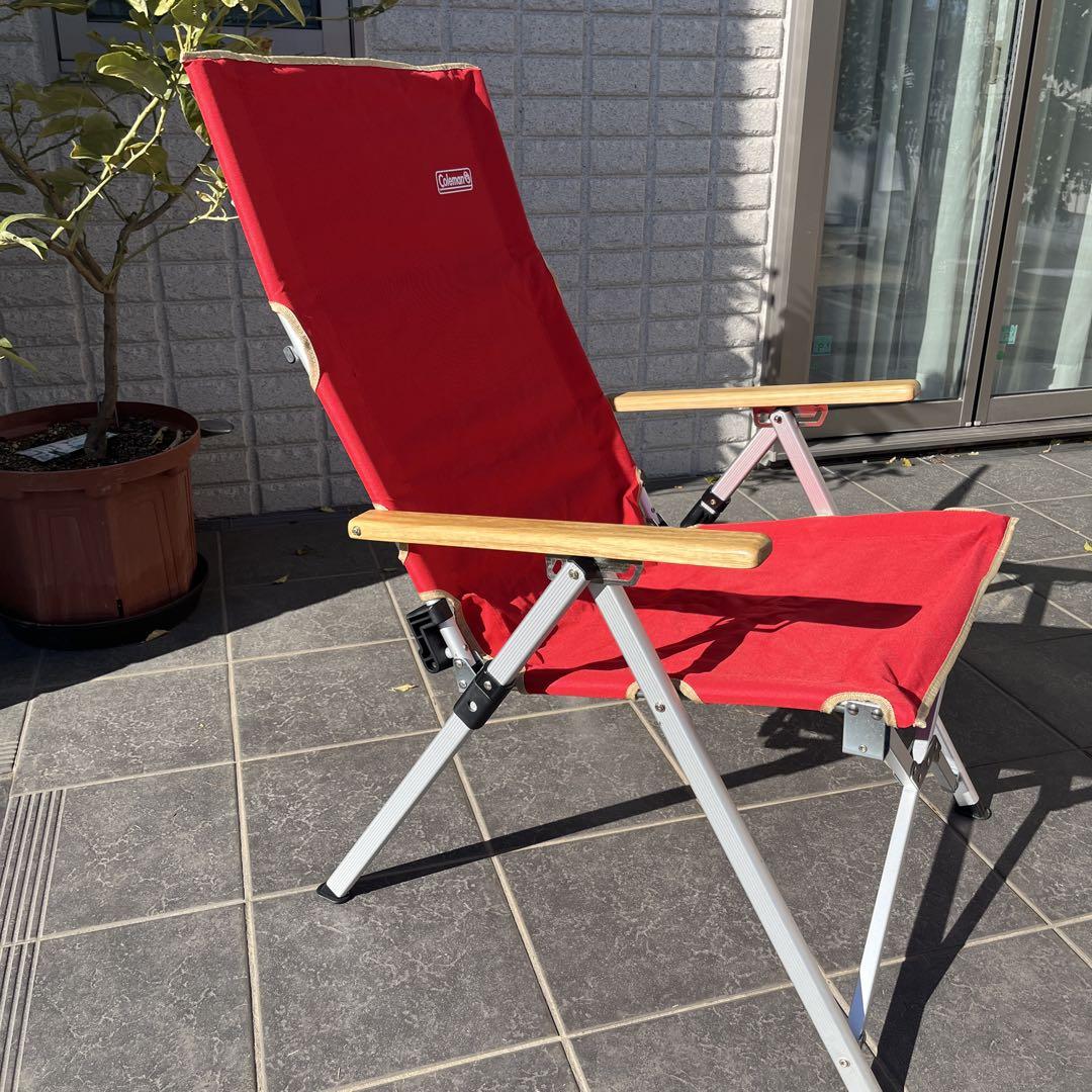 ★希少★美品Coleman Lay Chair コールマン　レイチェア レッド②