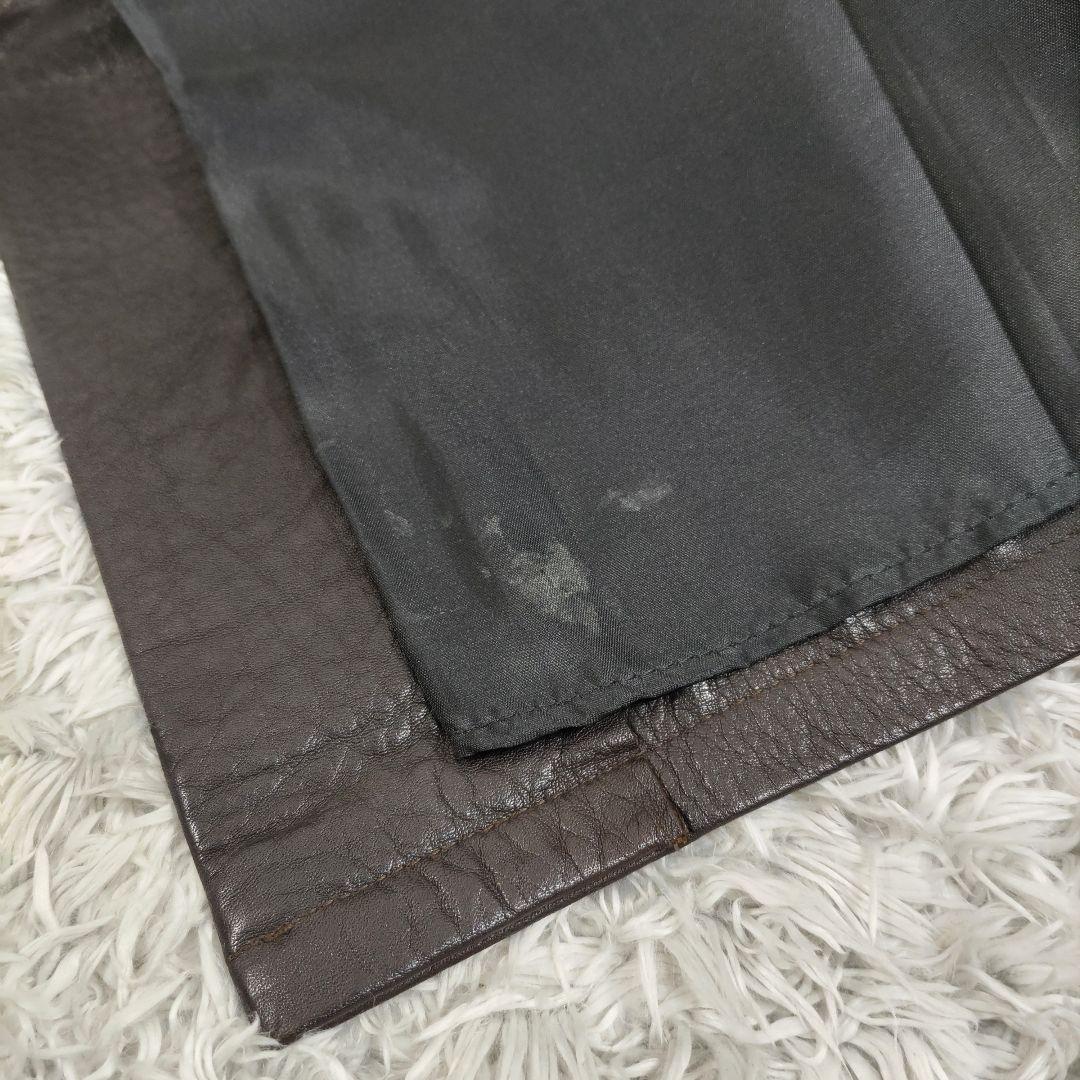 agnes b. ラップスカート 台形 牛革 レザー フランス製
