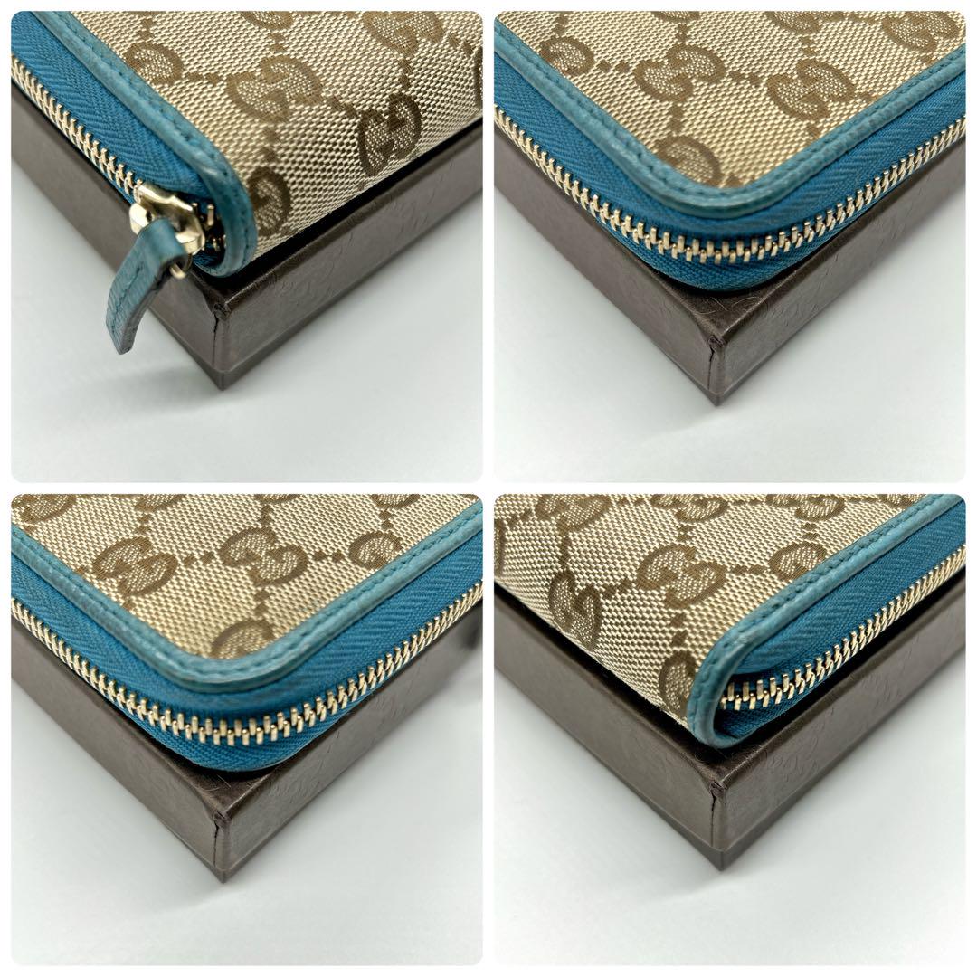 美品✨】GUCCI 長財布 ラウンドファスナー GG柄 キャンバス