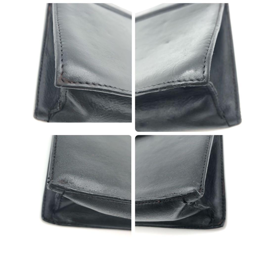 グッチ GUCCI クラッチバッグ G金具 ブラック レザー フォーマル