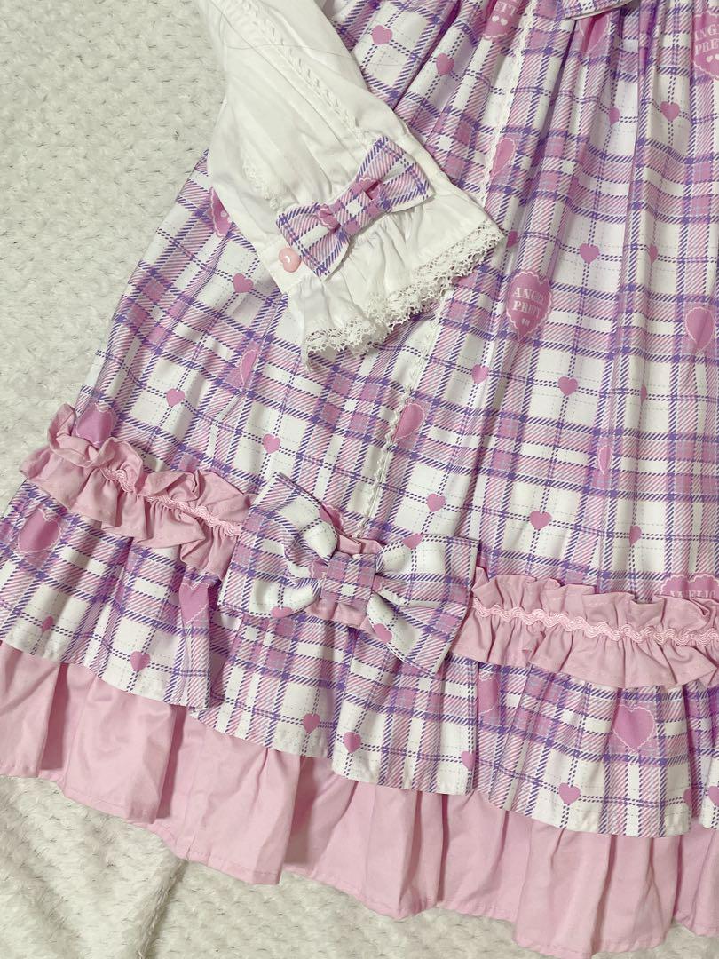 Sprinkle Heart Tartan OP by Angelic Pretty